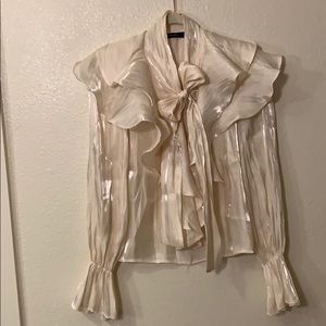 Champagne Ruffle Top